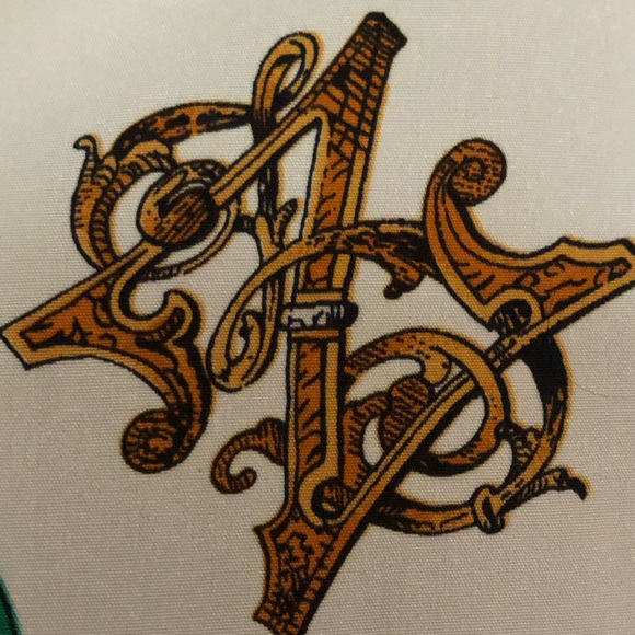 Vintage 80s Medieval Royal Regal Core Crown Monarchy Latin Novelty Blouse L/XL - Picture 10 of 17